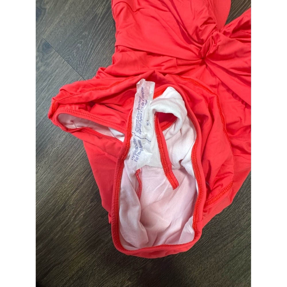 Boston Proper Womens Swim Sense Front Twist One Piece Swimsuit Sz 14 Ruched‎ - Picture 6 of 12